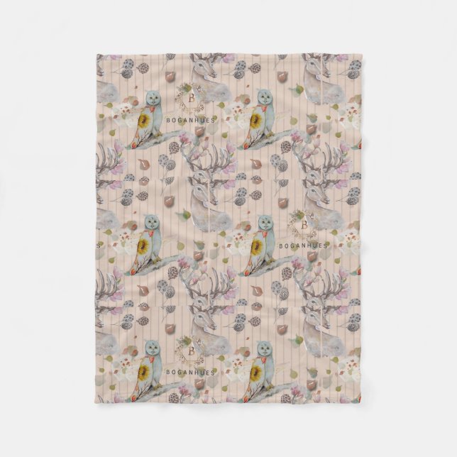 Blumenmuster-Kinderzimmer-Babydecke Fleecedecke (Vorderseite)