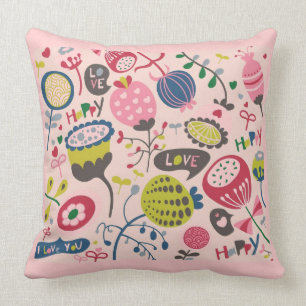 Blumenmuster Kissen