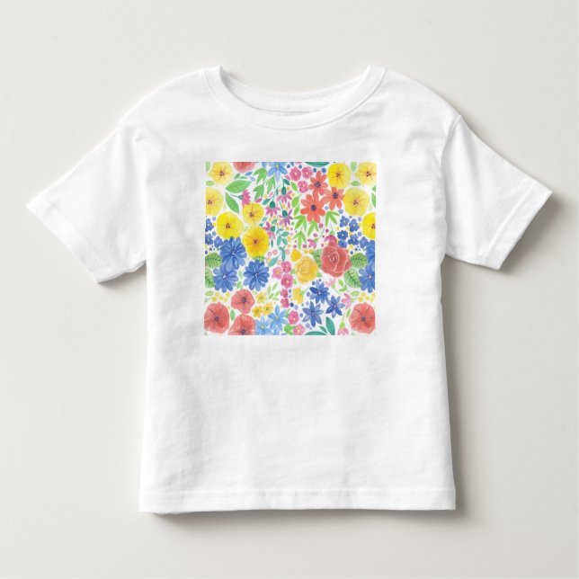 Blumenmuster Kleinkind T-shirt (Vorderseite)