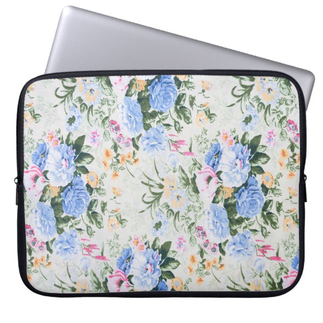 Blumenmuster Laptopschutzhülle (Vorderseite)