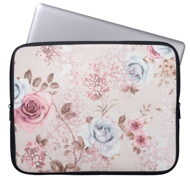 Blumenmuster Laptopschutzhülle (Vorderseite)