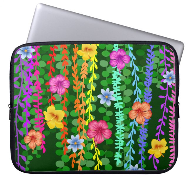 Blumenmuster Laptopschutzhülle (Vorderseite)