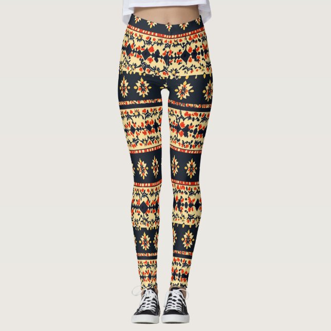 Blumenmuster Leggings (Vorderseite)
