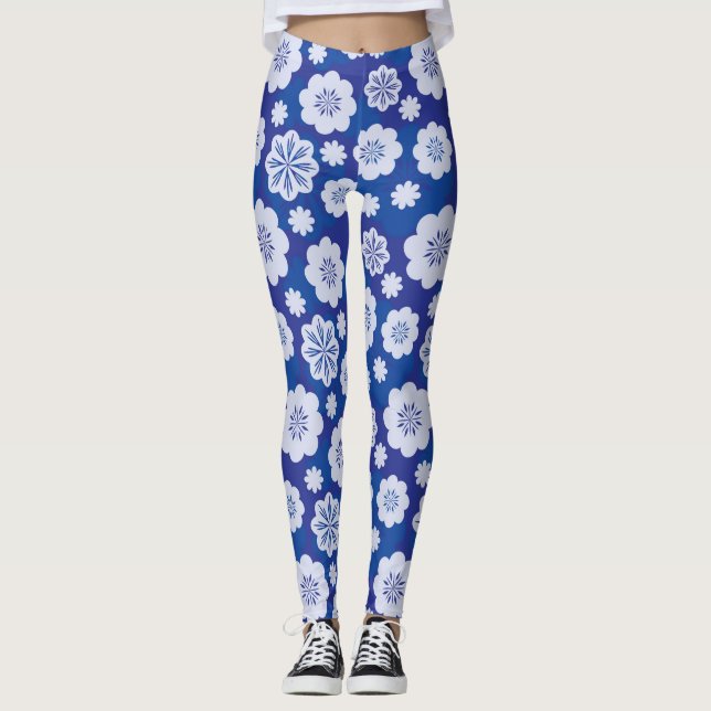 Blumenmuster Leggings (Vorderseite)