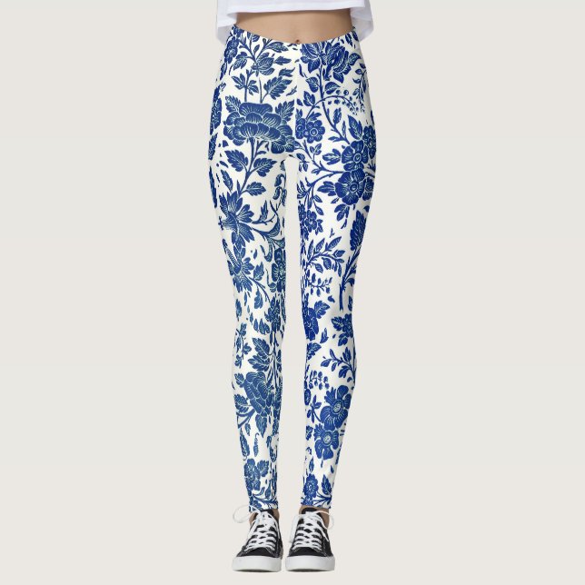 Blumenmuster Leggings (Vorderseite)