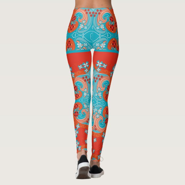 Blumenmuster Leggings (Rückseite)
