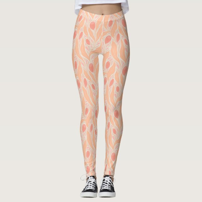 Blumenmuster Leggings (Vorderseite)