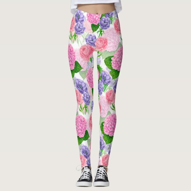 Blumenmuster Leggings (Vorderseite)