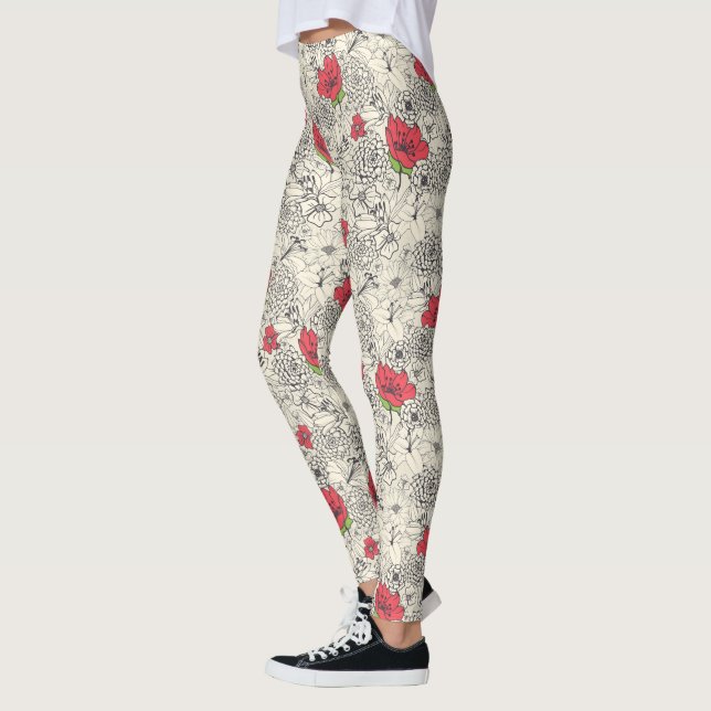 Blumenmuster Leggings (Links)