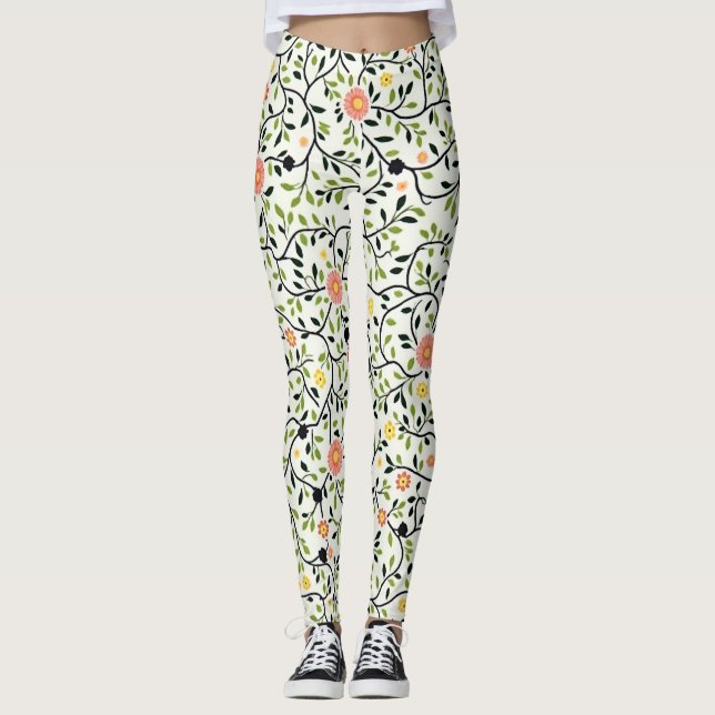 Blumenmuster Leggings (Vorderseite)