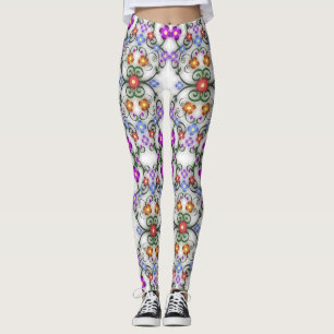 Blumenmuster-Leggings Leggings