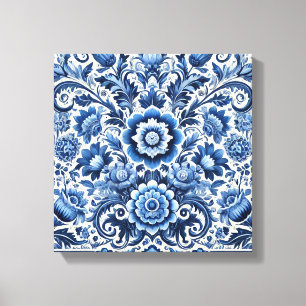 Blumenmuster Leinwanddruck
