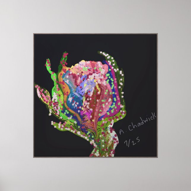 Blumenmuster Leinwanddruck (Vorderseite)