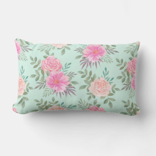 Blumenmuster Lendenkissen