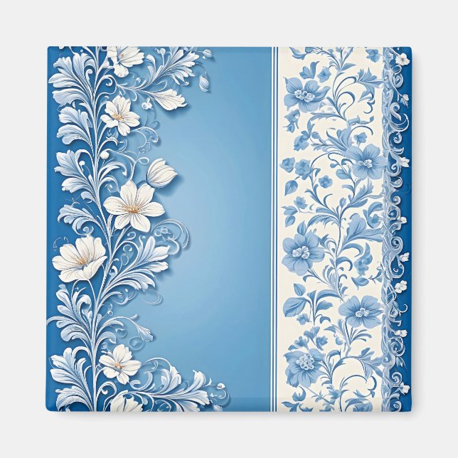Blumenmuster Magnet (Vorne)