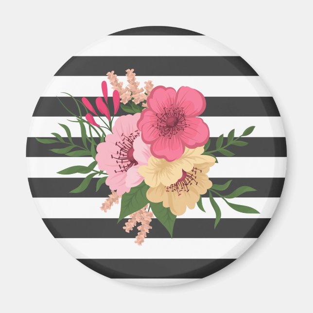Blumenmuster Magnet (Vorne)
