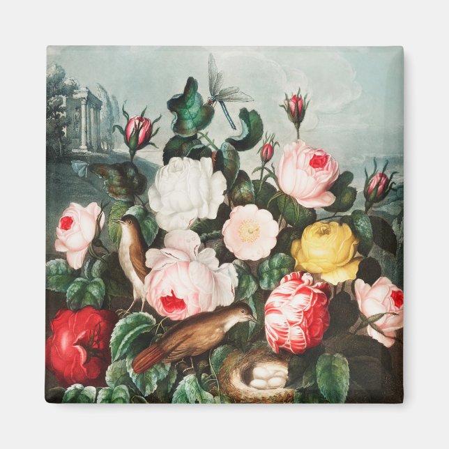 Blumenmuster-Magnet Magnet (Vorne)
