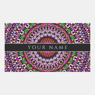 Blumenmuster Mandala Business Card Vorlage Visitenkarte