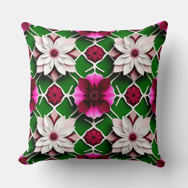 Blumenmuster mit bunten Blume Kissen (Vorderseite)
