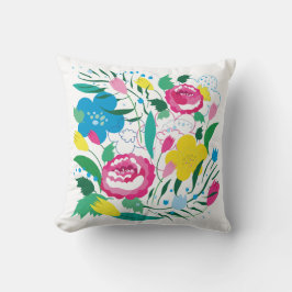 Blumenmuster mit bunten Bouquets. Kissen