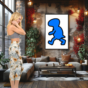 Blumenmuster mit erdigen Farben Capri Leggings