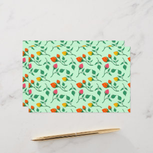 Blumenmuster mit farbigen Blume der Rose Briefpapier