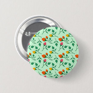 Blumenmuster mit farbigen Blume der Rose Button
