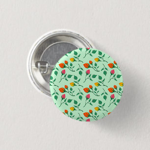 Blumenmuster mit farbigen Blume der Rose Button