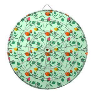 Blumenmuster mit farbigen Blume der Rose Dartscheibe