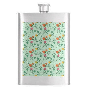 Blumenmuster mit farbigen Blume der Rose Flachmann