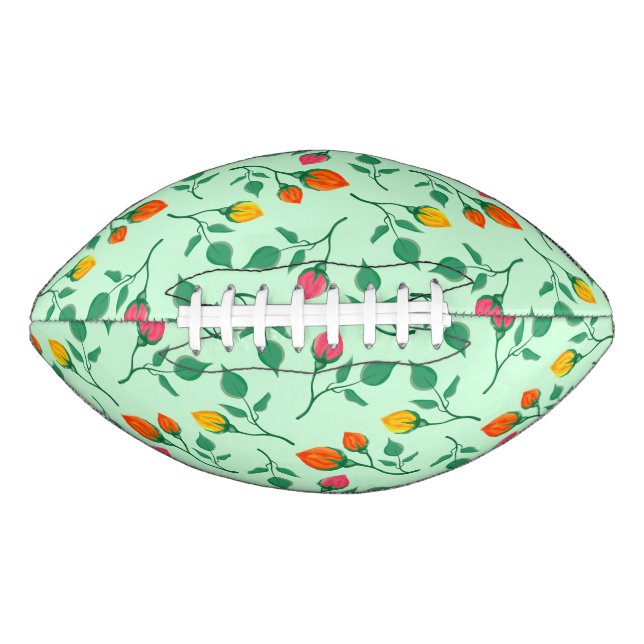 Blumenmuster mit farbigen Blume der Rose Football (Vorderseite)