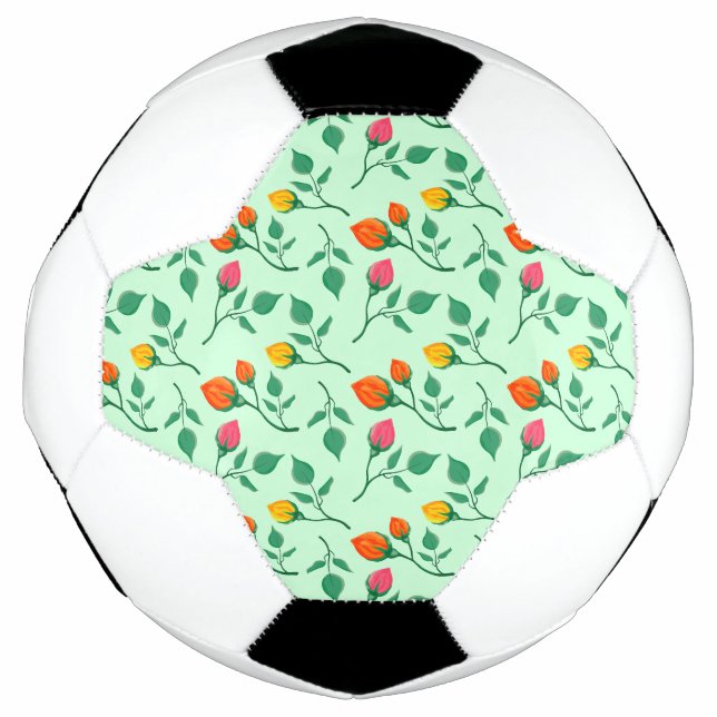 Blumenmuster mit farbigen Blume der Rose Fußball (Vorderseite)