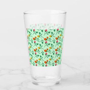 Blumenmuster mit farbigen Blume der Rose Glas