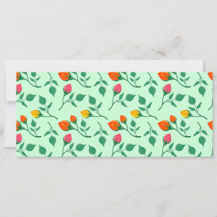 Blumenmuster mit farbigen Blume der Rose Karte
