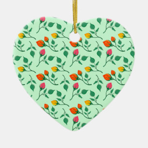 Blumenmuster mit farbigen Blume der Rose Keramik Ornament