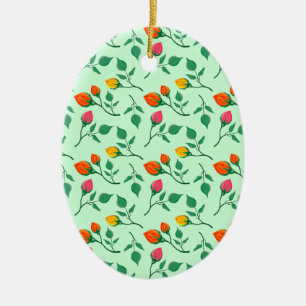 Blumenmuster mit farbigen Blume der Rose Keramik Ornament