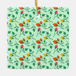 Blumenmuster mit farbigen Blume der Rose Keramikornament