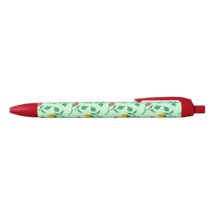 Blumenmuster mit farbigen Blume der Rose Kugelschreiber