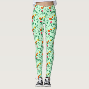 Blumenmuster mit farbigen Blume der Rose Leggings
