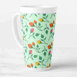 Blumenmuster mit farbigen Blume der Rose Milchtasse