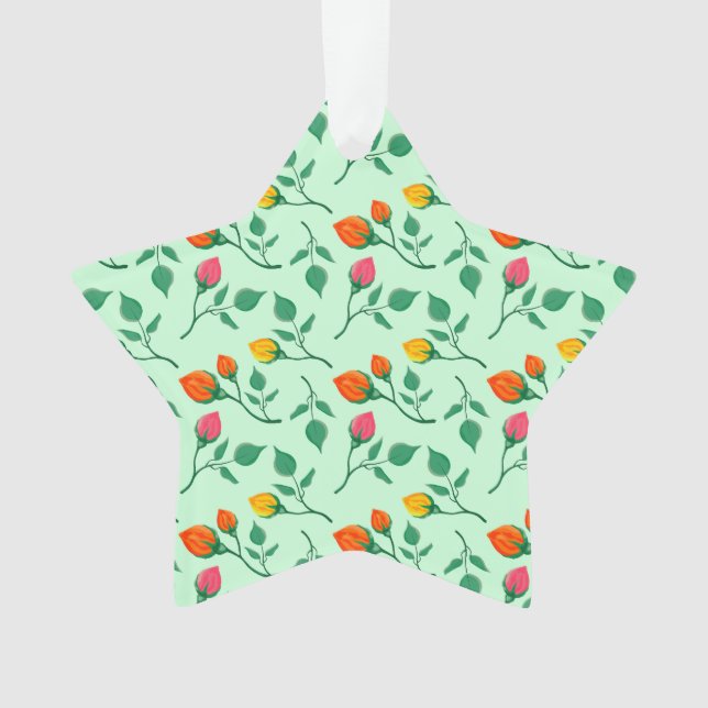 Blumenmuster mit farbigen Blume der Rose Ornament (Vorderseite)