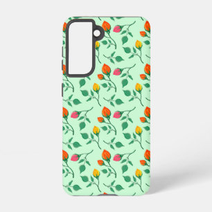 Blumenmuster mit farbigen Blume der Rose Samsung Galaxy Hülle