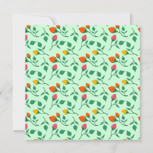 Blumenmuster mit farbigen Blume der Rose Save The Date