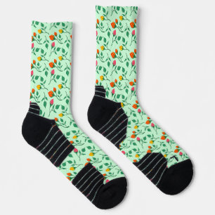 Blumenmuster mit farbigen Blume der Rose Socken