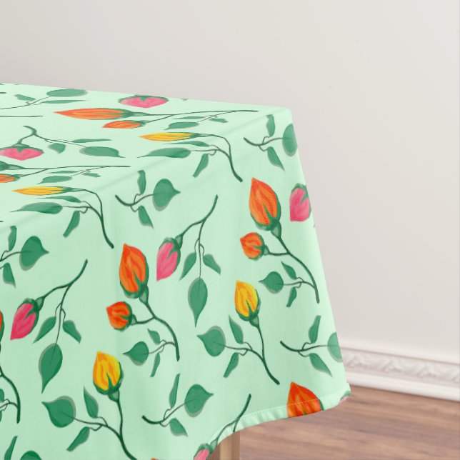 Blumenmuster mit farbigen Blume der Rose Tischdecke (Beispiel)