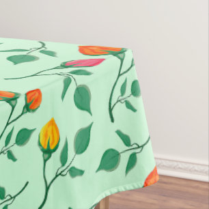 Blumenmuster mit farbigen Blume der Rose Tischdecke
