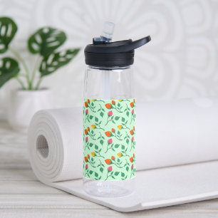 Blumenmuster mit farbigen Blume der Rose Trinkflasche
