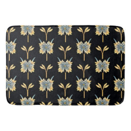 Blumenmuster mit gelben Blumen Badematte