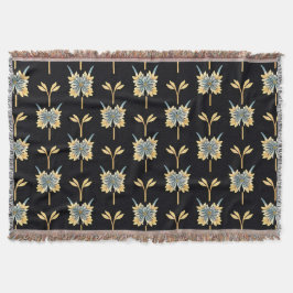 Blumenmuster mit gelben Blumen Decke