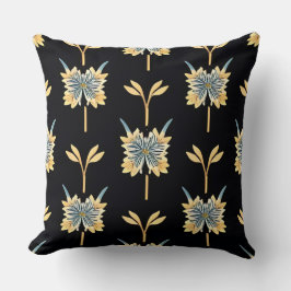 Blumenmuster mit gelben Blumen Kissen